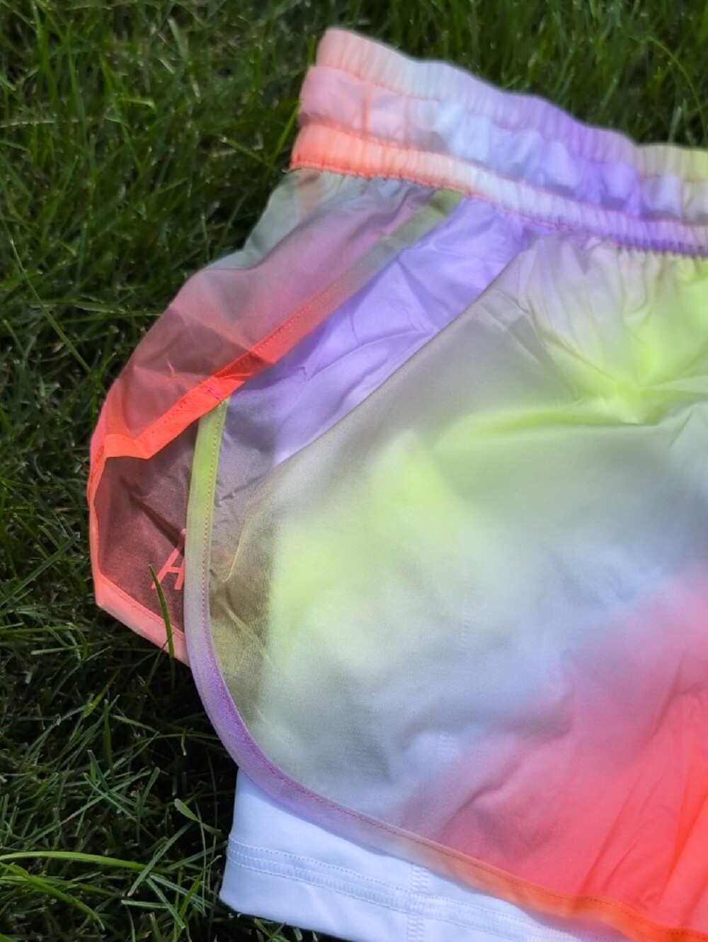 NWOT VSX Women's Neon Tie-Dye Running Shorts - Picture 9 of 11